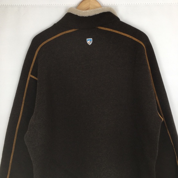 Kuhl Europa Quarter Zip Sweater Fleece Brown Men’s XXL - Picture 9 of 13